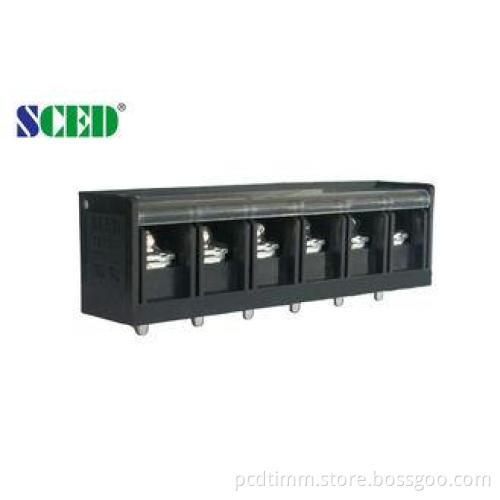 40A 600V PCB Barrier Terminal Block 13.00mm , Right Angle W
